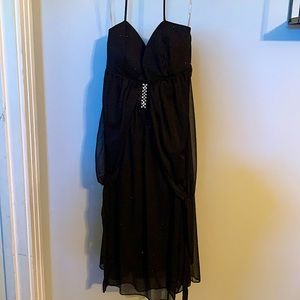 Speeckless Dress Size S Black with sheer black glitter overlay
